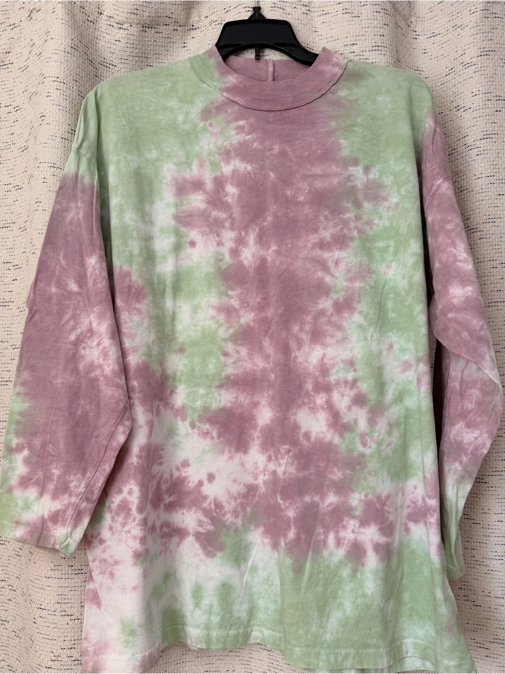 We The Free Pastel Pink & Mint Tie-Dye Long Sleeve Tee